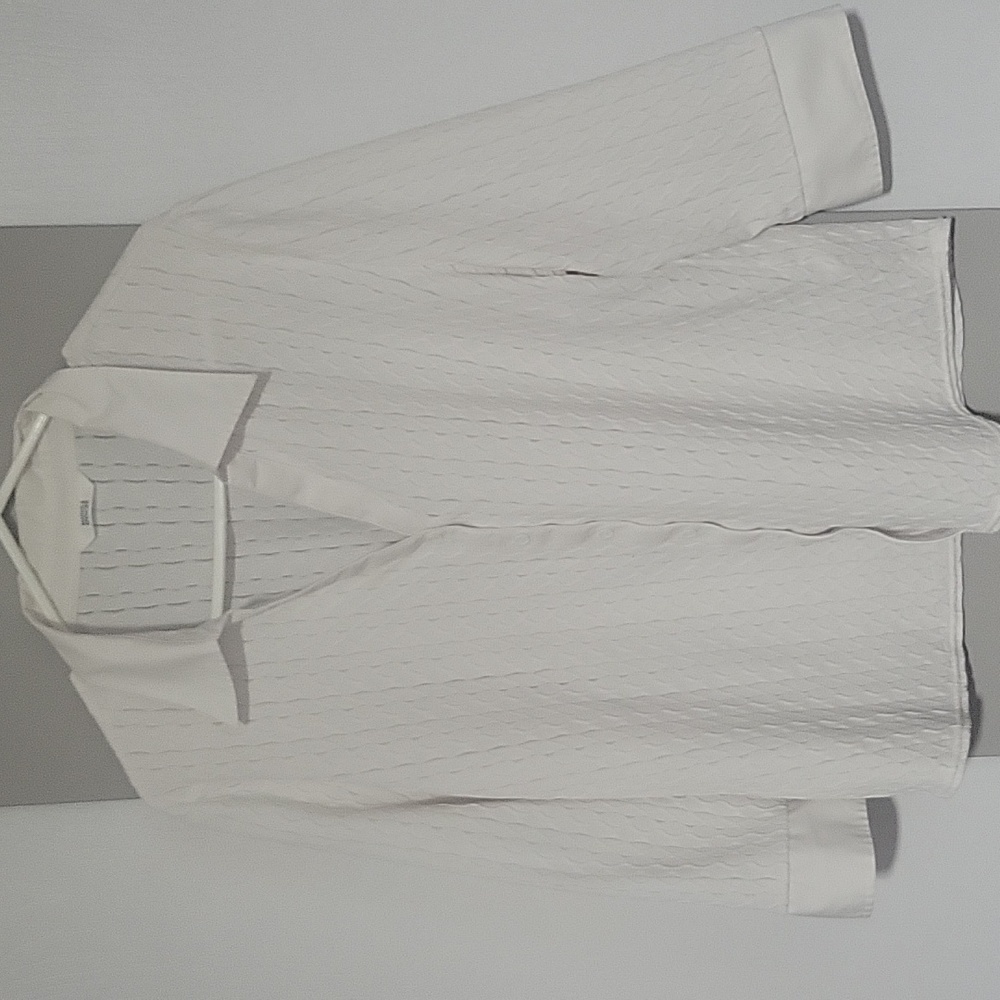 Women white long sleeve button down blouse size UK 18 US 16